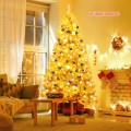 6/7.5 Feet Artificial Tinsel Christmas Tree Hinged with Foldable Stand - Gallery View 21 of 24
