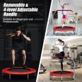 40 Inch Folding Exercise Trampoline Rebounder with 4-Level Handrail Carrying Bag - Gallery View 9 of 24