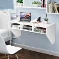 Wall Mounted Floating Computer Table Desk with Storage Shelve - Gallery View 14 of 22