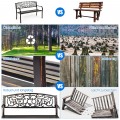 Garden Bench with Elegant Bronze Finish and Durable Metal Frame - Gallery View 20 of 21