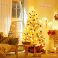 6/7.5 Feet Artificial Tinsel Christmas Tree Hinged with Foldable Stand - Gallery View 6 of 24