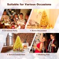 6/7.5 Feet Artificial Tinsel Christmas Tree Hinged with Foldable Stand - Gallery View 10 of 24