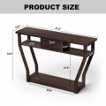 Console Hall Table with Storage Drawer and Shelf