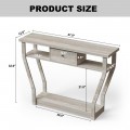 Console Hall Table with Storage Drawer and Shelf - Gallery View 4 of 34