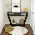 Console Hall Table with Storage Drawer and Shelf