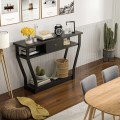 Console Hall Table with Storage Drawer and Shelf - Gallery View 26 of 34