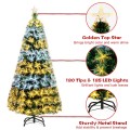 5/6 Feet Pre-Lit Fiber Double-Color Lights Optic Christmas Tree - Gallery View 20 of 22