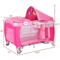 Foldable Baby Crib Playpen w/ Mosquito Net and Bag - Gallery View 18 of 22