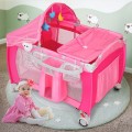 Foldable Baby Crib Playpen w/ Mosquito Net and Bag - Gallery View 11 of 22