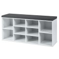 10-Cube Organizer Shoe Storage Bench with Cushion for Entryway - Gallery View 11 of 49
