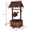 Garden Wooden Wishing Water Fountain with Pump - Gallery View 9 of 12