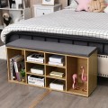 10-Cube Organizer Shoe Storage Bench with Cushion for Entryway - Gallery View 41 of 49