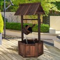 Garden Wooden Wishing Water Fountain with Pump - Gallery View 3 of 12
