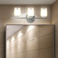 3-Light Wall Sconce light Fixture with Brushed Chrome Finish