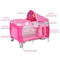 Foldable Baby Crib Playpen w/ Mosquito Net and Bag - Gallery View 16 of 22