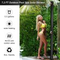 7.2 Feet Solar Heated Hot/Cold Shower Spa with Base - Gallery View 8 of 25