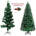 5/6 Feet Pre-Lit Fiber Double-Color Lights Optic Christmas Tree - Gallery View 22 of 22