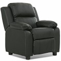Kids Deluxe Headrest Recliner Sofa Chair with Storage Arms - Gallery View 12 of 31