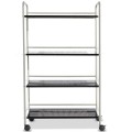 4 Tiers Rolling Storage Cart Utility Trolley - Gallery View 12 of 12