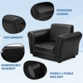 Kids Single Armrest Couch Sofa with Ottoman