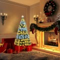 5/6 Feet Pre-Lit Fiber Double-Color Lights Optic Christmas Tree - Gallery View 7 of 22