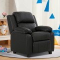Kids Deluxe Headrest Recliner Sofa Chair with Storage Arms - Gallery View 11 of 31