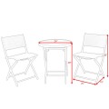3 Pieces Patio Folding Bistro Set for Balcony or Outdoor Space - Gallery View 19 of 40