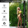 7.2 Feet Solar Heated Hot/Cold Shower Spa with Base - Gallery View 20 of 25