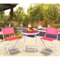 3 Pieces Patio Folding Bistro Set for Balcony or Outdoor Space - Gallery View 16 of 40