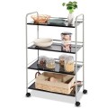 4 Tiers Rolling Storage Cart Utility Trolley - Gallery View 11 of 12