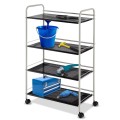 4 Tiers Rolling Storage Cart Utility Trolley - Gallery View 10 of 12