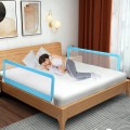 59 Inch Extra Long Folding Breathable Baby Children Toddlers Bed Rail Guard with Safety Strap - Gallery View 2 of 40