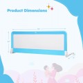 59 Inch Extra Long Folding Breathable Baby Children Toddlers Bed Rail Guard with Safety Strap - Gallery View 4 of 40
