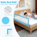 59 Inch Extra Long Folding Breathable Baby Children Toddlers Bed Rail Guard with Safety Strap - Gallery View 5 of 40