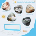 59 Inch Extra Long Folding Breathable Baby Children Toddlers Bed Rail Guard with Safety Strap - Gallery View 8 of 40