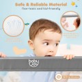 59 Inch Extra Long Folding Breathable Baby Children Toddlers Bed Rail Guard with Safety Strap - Gallery View 29 of 40