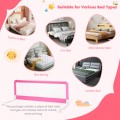59 Inch Extra Long Folding Breathable Baby Children Toddlers Bed Rail Guard with Safety Strap - Gallery View 38 of 40