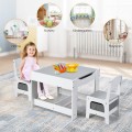 Kids Table Chairs Set With Storage Boxes Blackboard Whiteboard Drawing - Gallery View 17 of 35