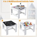 Kids Table Chairs Set With Storage Boxes Blackboard Whiteboard Drawing - Gallery View 21 of 35