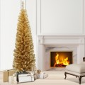 6 Feet Artificial Pencil Christmas Tree with Electroplated Technology - Gallery View 7 of 19