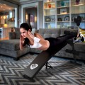Adjustable Incline Curved Workout Fitness Sit Up Bench - Gallery View 1 of 15