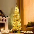 6 Feet Artificial Pencil Christmas Tree with Electroplated Technology - Gallery View 8 of 19
