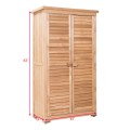 63 Inch Tall Wooden Garden Storage Shed in Shutter Design