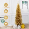 6 Feet Artificial Pencil Christmas Tree with Electroplated Technology - Gallery View 2 of 19