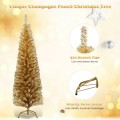 6 Feet Artificial Pencil Christmas Tree with Electroplated Technology - Gallery View 5 of 19