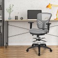 Mesh Drafting Chair Office Chair with Adjustable Armrests and Foot-Ring
