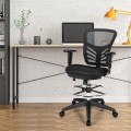 Mesh Drafting Chair Office Chair with Adjustable Armrests and Foot-Ring
