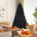 Black Artificial Christmas Halloween Tree with Purple LED Lights - Gallery View 19 of 23