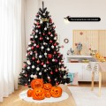 Black Artificial Christmas Halloween Tree with Purple LED Lights - Gallery View 17 of 23