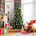 Realistic Pre-Lit Hinged Christmas Tree with Lights and Foot Switch - Gallery View 19 of 37
